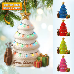 Maxcorners Personalized Golf Ornament, Custom Name Golf Ornament, Golf Christmas Ornaments For Golfer, Golf Gift For Men