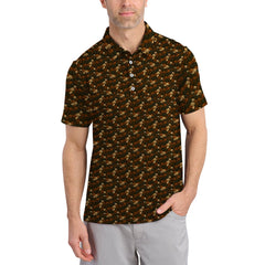 Maxcorners Halloween Golf Shirt, Dachshund Golf Shirt For Golfer, Funny Pattern Golf Shirt For Men