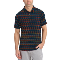 Maxcorners Golf Wine Pattern Golf Shirt,  Women Golf Shirts For Wine Lovers, Golf Gift For Golfer