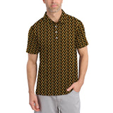 Maxcorners Pug Golf Polos For Golfers, Pug Golf Pattern Shirt, Funny Dog Golf Shirt For Men