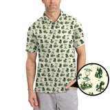 Maxcorners Bigfoot Golf Shirt For Men, Funny Golf Shirts, Pattern Golf Gift For Golfers
