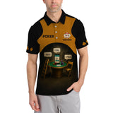 Personalized Name Poker Shirt, I Raise I Call I Fold Polos, Funny Poker T-Shirts For Players