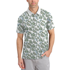 Maxcorners Men’s Camo Golf Shirt, Camo Golf Polos, Golf Gift For Golfers, Pattern Crazy Golf Shirts