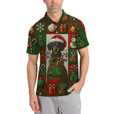 Maxcorners Funny Golf Shirt For Men, Dachshund Golf Shirt For Golfer, Christmas Golf Shirt For Dog Lovers
