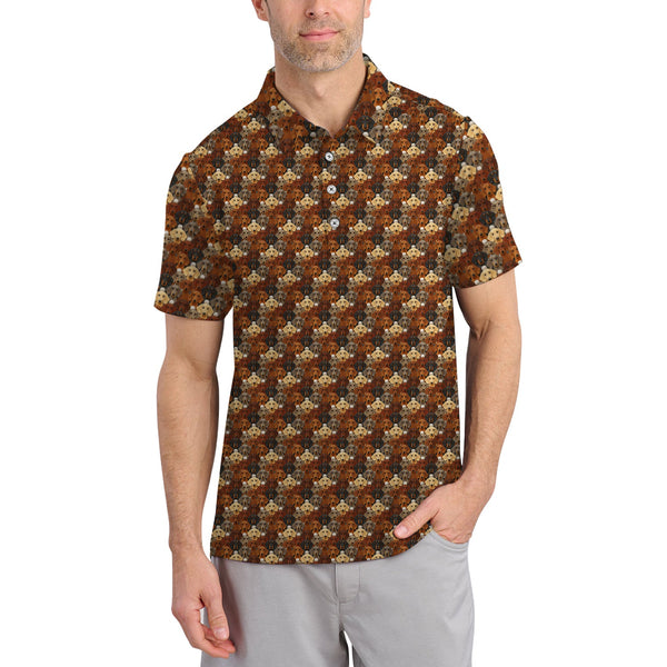 Maxcorners Crazy Golf Shirt For Men, Dachshund Golf Shirt For Golfer, Funny Pattern Golf Shirt