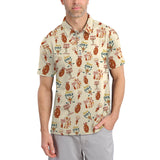 Maxcorners Jesus And Golf Is My Therapy Shirt, Pattern Golf Shirt, Jesus Golf Polos For Men