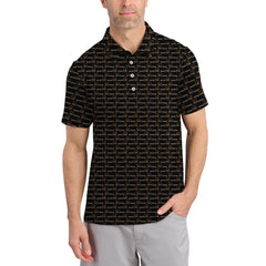 Maxcorners Crazy Pattern Golf Shirt, Halloween Golf Shirt For Golfer, Funny Golf Shirt For Men