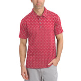 Maxcorners Pink Golf Shirt, Breast Cancer Golf Shirt For Golfer, Pattern Golf Shirt