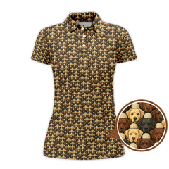 Maxcorners Labrador Pattern Golf Shirt, Dog Golf Shirt, Funny Labrador Golf Shirt For Golfers