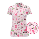 Maxcorners Breast Cancer Golf Shirt, Pattern Golf Shirt, Crazy Golf Shirt For Golfer