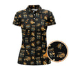 Maxcorners Golf and Bourbon Pattern Polos, Funny Bourbon Shirt For Men, Crazy Golf Shirts For Golfers