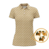 Maxcorners Golf Polos For Pet Loving Golfers, Corgi Pattern Golf Shirt, Golf Gift For Golfers
