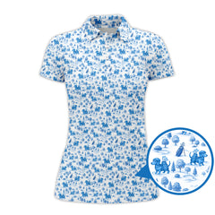 Maxcorners Dachshund Golf Shirt For Golfer, Pattern Golf Shirt, Dog Golf Shirt, Funny Golf Shirt For Men