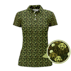 Maxcorners Dachshund Dog Pattern Golf Shirt With Camo Color , Funny Dachshund Golf Shirt For Golfers, Golf Gift For Dog Lover