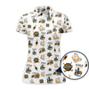 Maxcorners Funny Bourbon Pattern Polos, Golf and Bourbon Shirt for Men, Gift For Golfers