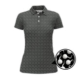 Maxcorners Funny Golf Shirt, Pattern Golf Balls Polos For Men, Crazy Golf Shirts For Golfers