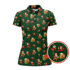 Maxcorners Funny Christmas Golf Shirt For Men, Pattern Golf Shirt , Golf And Beer Shirt For Golfer