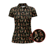 Maxcorners Golf And Transfusion Drink Pattern Polos, Transfusion Golf Shirt For Men, Funny Golf Shirts For Golfers