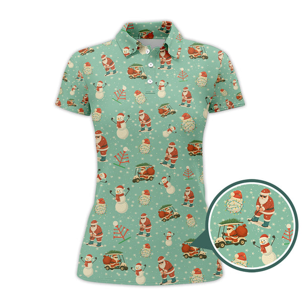 Maxcorners Christmas Golf Shirt, XMAS Golf Shirt, Funny Pattern Golf Shirt For Golfer, Crazy Golf Shirt For Men