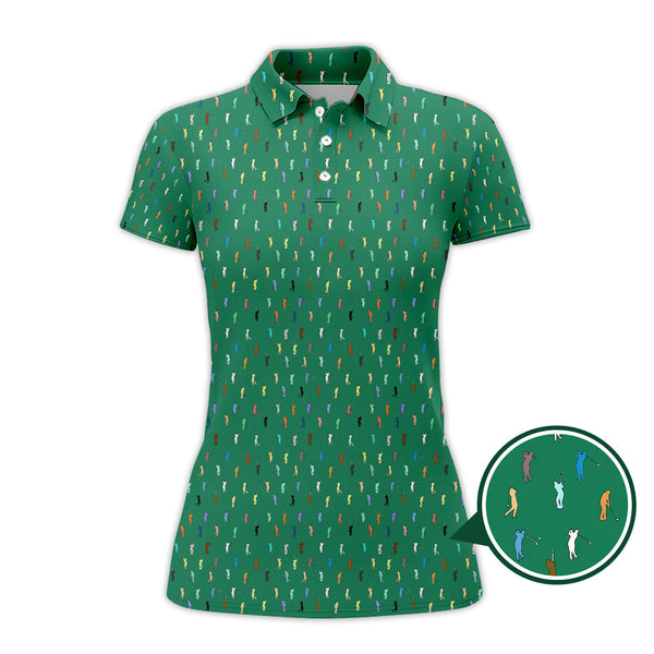 Maxcorners Golf Postures Pattern Golf Polos, Funny Golf Shirt ForMen’s, Crazy Golf Shirts For Golfers