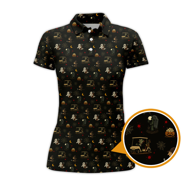 Maxcorners Halloween Golf Shirt For Golfer, Pattern Golf Shirt, Crazy Golf Shirt, Golf Gift For Men