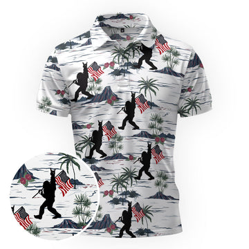 Maxcorners Bigfoot Freedom Parade Golf Polo Shirt