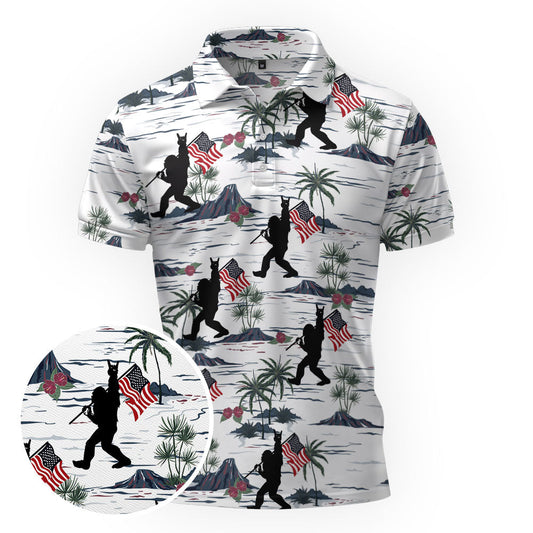 Maxcorners Bigfoot Freedom Parade Golf Polo Shirt