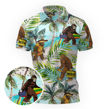 Maxcorners Sasquatch Beach Party Mode Golf Polo Shirt