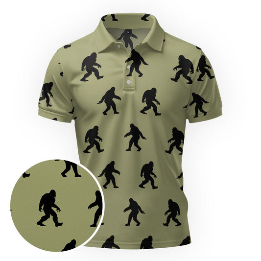 Maxcorners Sasquatch Silhouette Club Golf Polo Shirt