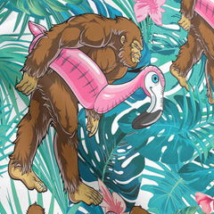 Maxcorners Flamingo Tropical Bigfoot Mode Golf Polo Shirt