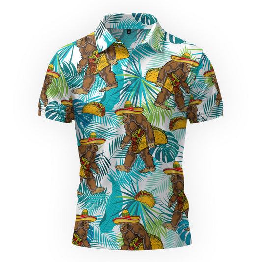 Maxcorners Cinco De Mayo Bigfoot Golf Polo Shirt