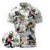 Maxcorners Bigfoot Surfing Party Golf Polo Shirt