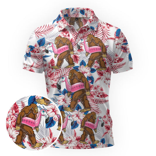 Maxcorners Red, White, Squatch Golf Polo Shirt
