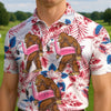 Maxcorners Red, White, Squatch Golf Polo Shirt