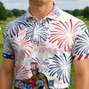 Maxcorners Bigfoot’s T-rex Fireworks Ride Golf Polo Shirt