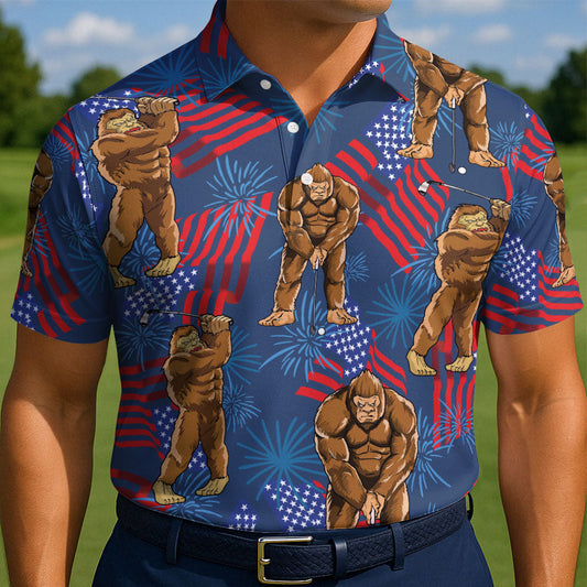 Maxcorners Bigfoot’s Independence Swing Golf Polo Shirt