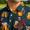 Maxcorners Bigfoot Chugs and Cheers Golf Polo Shirt
