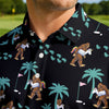 Maxcorners Rainbow Rider Sasquatch Golf Polo Shirt