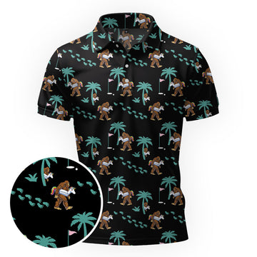 Maxcorners Rainbow Rider Sasquatch Golf Polo Shirt