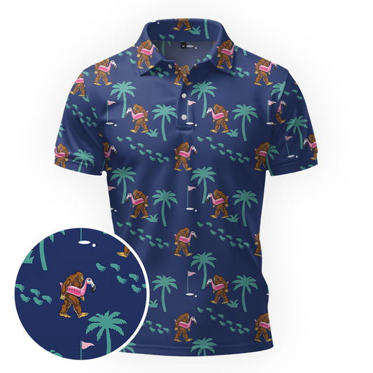 Maxcorners Sasquatch Pool Party Golf Polo Shirt