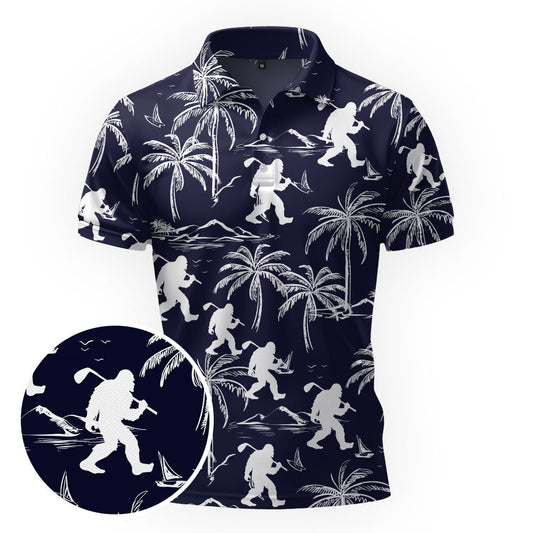 Maxcorners Sasquatch Summer Getaway Golf Polo Shirt