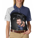 Maxcorners Custom Face Golf Polos, Crazy Golf Shirts, Funny Golf Shirt For Men