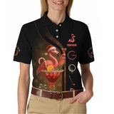 Maxcorners Personalized Flamingo Golf Shirt, Christmas Golf Shirt With Custom Name, Golf Gift For Golfer