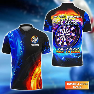 Maxcorners My Dart Throwing Technique Is Top Secret Personalized 3D All Over Printed Shirt