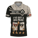 Custom Poker Shirts, Custom Playing Cards Shirt for Men, I've Got A Big Pair, Poker Gift for Lover