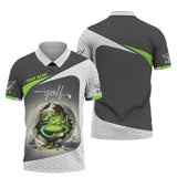 Maxcorners Golf Polo Shirts Unique Golf Ball Design Opening to a Scenic Golf Course, Golf Gifts for Dad, Golf Team Shirts