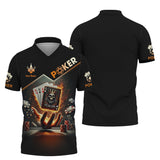 Live Like a King-Skull King Card Poker Custom T-Shirt, Personalized Poker Jersey, Gift For Poker Players