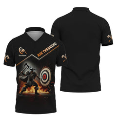 Maxcorners Custom Axe Throwing Combatant T-Shirt, Gift for Axe Throwing Players MT2509