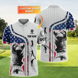 Maxcorners Golf American Customized Name 3D Shirt