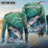 Maxcorners Chinook Fishing Yellow Fin Sport Pattern Sun Protection Personalized Name Team Name 3D Shirts